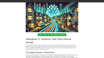 A cover of "Yedingham Gigabit Fibre" cluster. The owner is savedimages. The cluster description is "Yedingham Full Fibre Gigabit Broadband Deals.". The cluster consists of 1 element.
