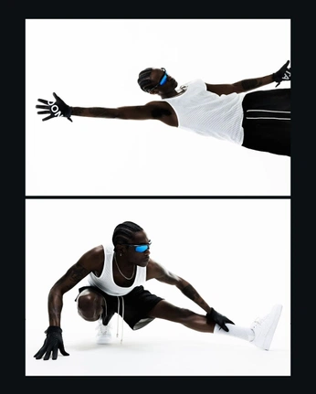 A cover of "Tech-Core Sports" cluster. The owner is hardbody. The cluster description is "high performance, AI, speed, digital aesthetics". The cluster consists of 17 elements.