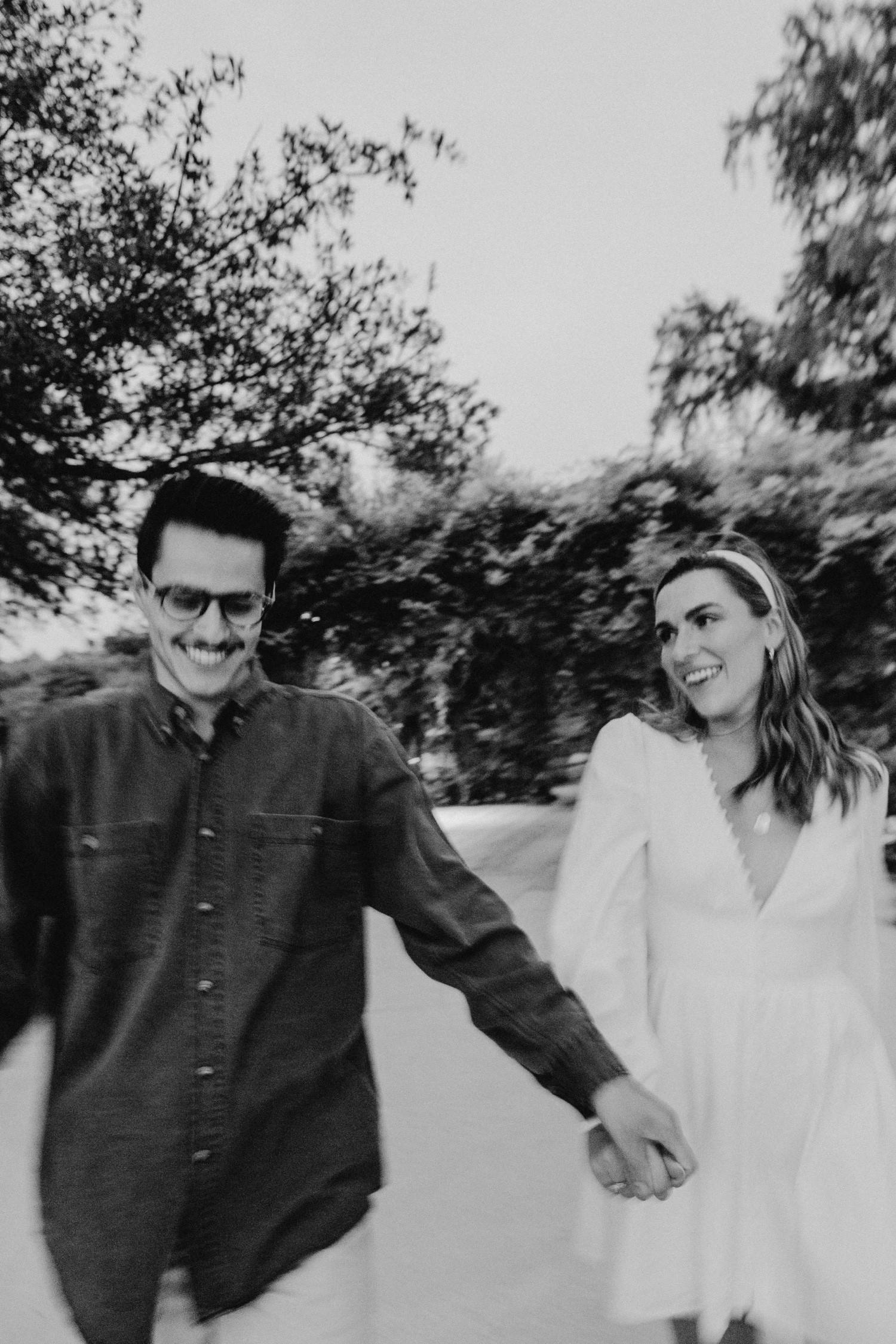 Lauren and Alex's engagement session at the Fort Worth Botanic Garden, photographed by Whitney.