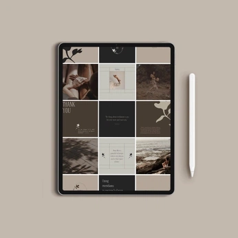 A cover of "Instagram Layout" cluster. The owner is elfiyang.art. The cluster consists of 3 elements.