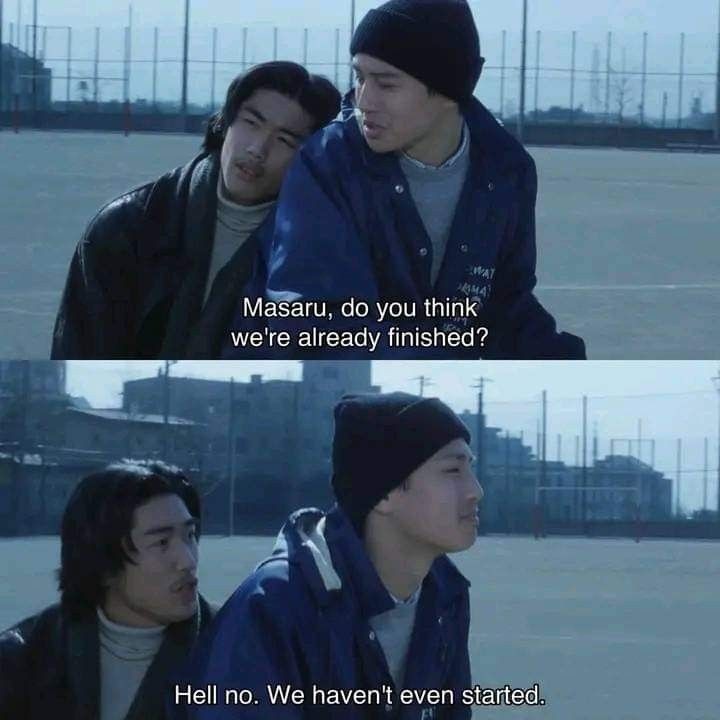A still from the 1996 film Kids Return.