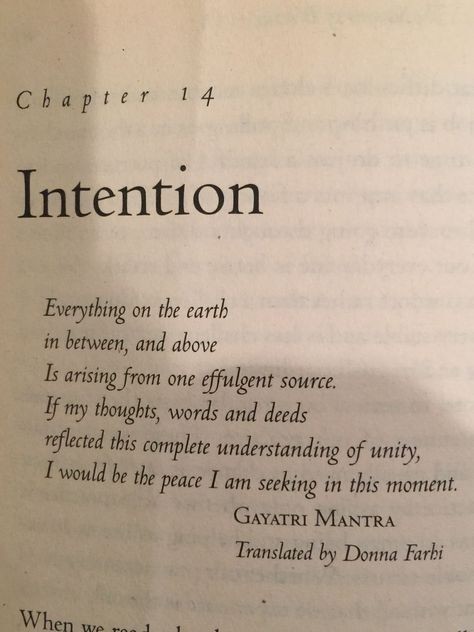 Begin with intention