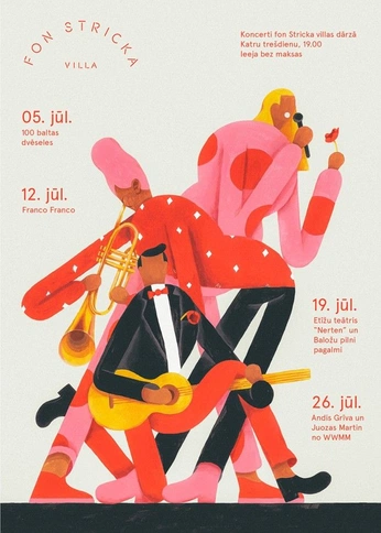 A cover of "affiche music" cluster. The owner is floww444. The cluster consists of 5 elements.