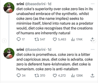 A cover of "thoughts & tweets" cluster. The owner is pugson. The cluster consists of 5 elements.