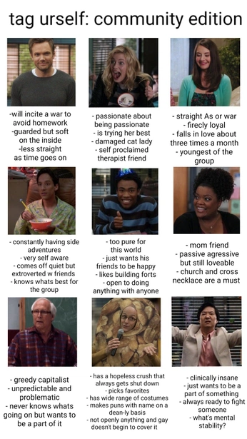 A cover of "community" cluster. The owner is thegoodwitchh. The cluster consists of 21 elements.