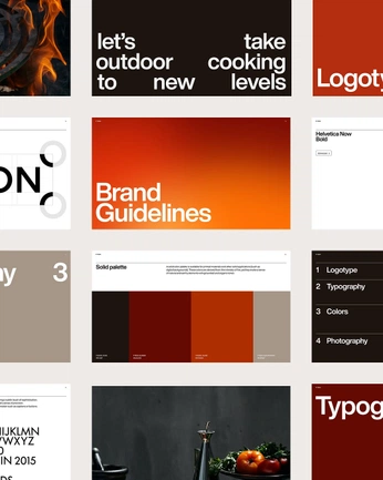 A cover of "brand guideline" cluster. The owner is sadeola. The cluster consists of 11 elements.