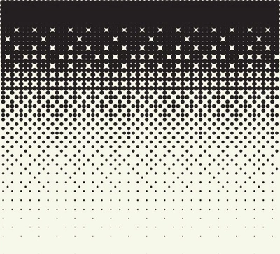A Classic pixel dither pattern gradient retro design. / Cosmos