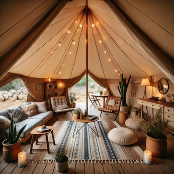 A cover of "Bell Tent" cluster. The owner is jacquelyn. The cluster consists of 25 elements.