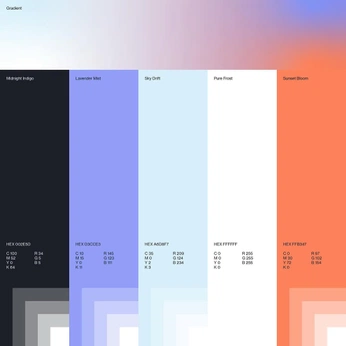 A cover of "Color Palettes (Web Des)" cluster. The owner is gemfound. The cluster consists of 5 elements.