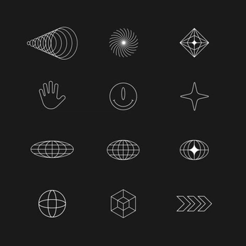 A cover of "Icons of the Future" cluster. The owner is gdgcreates. The cluster consists of 3 elements.