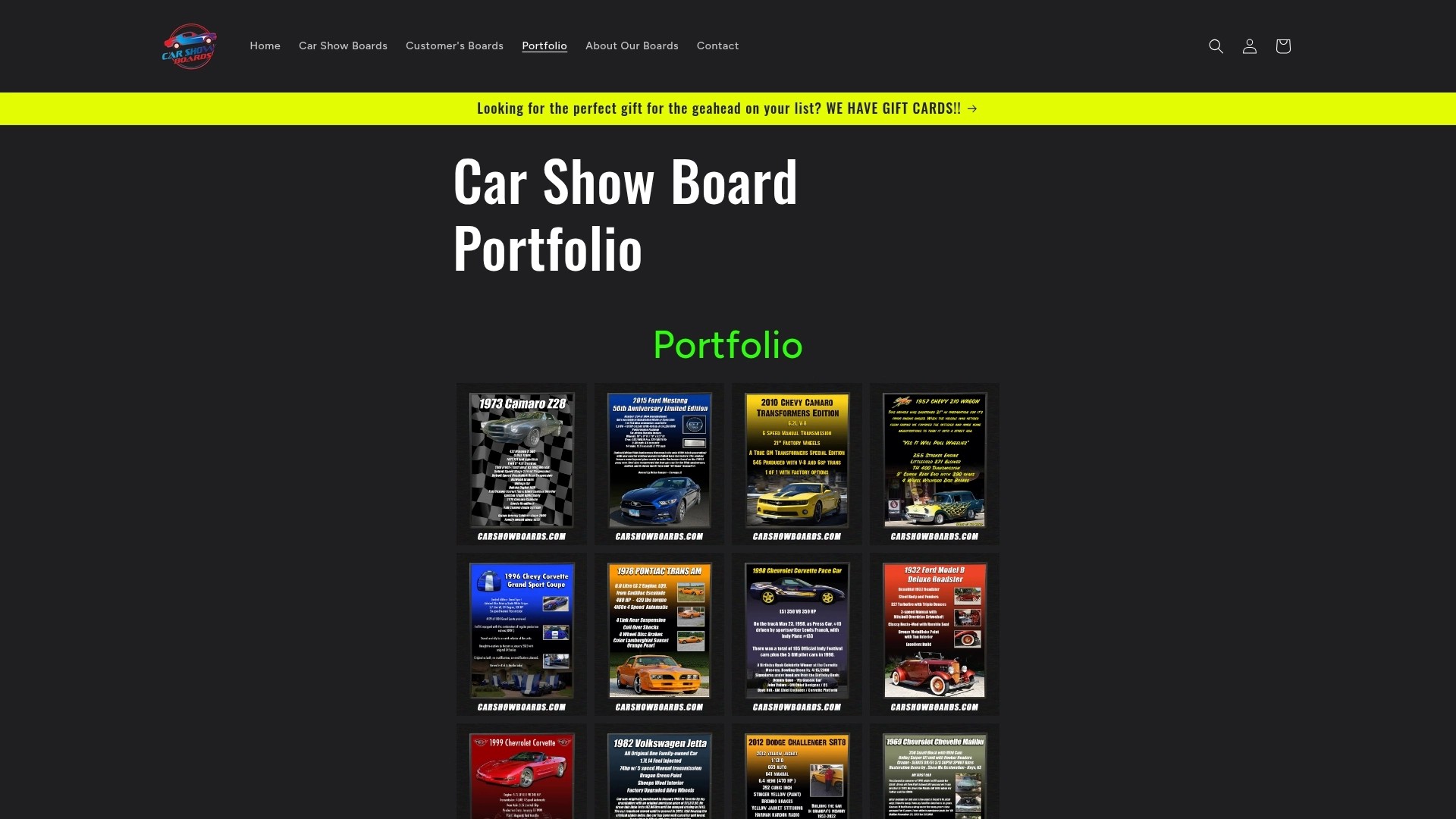 An article "Car Show Board Samples- Custom Show Boards for your Car Show Display" added by emilywatson8423 on Oct 01, 2025. May present: screenshot.