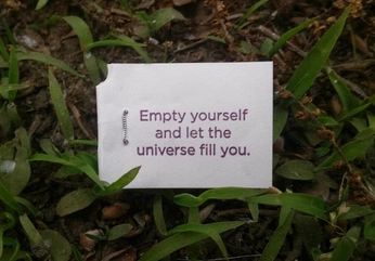 A cover of "Aesthetic quotes" cluster. The owner is diffdaysameshit. The cluster description is "either you cry or you get motivated by the universe". The cluster consists of 127 elements.