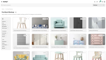 A cover of "Furniture Mockup" cluster. The owner is yadsagar099. The cluster consists of 1 element.