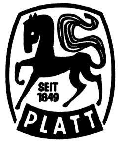Logo for German brush manufacturer Friedrich Platt, founded in 1849.