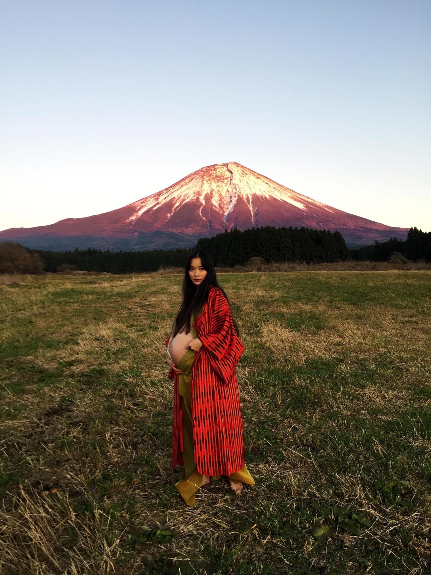 A portrait from Yuan Yao's photographic series, Nami, documenting her friend's pregnancy in Japan.
