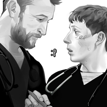 A cover of "THE PITT" cluster. The owner is rogerthatover. The cluster description is "Started watching for Dr. Robby and Whitaker [Hucklerobby]". The cluster consists of 303 elements.