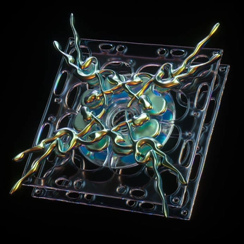 A cover of "mcrfldcs" cluster. The owner is janulis. The cluster description is "wet electronic objects". The cluster consists of 26 elements.