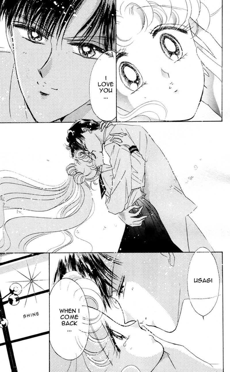 A manga panel from Sailor Moon featuring Usagi Tsukino and Mamoru Chiba.