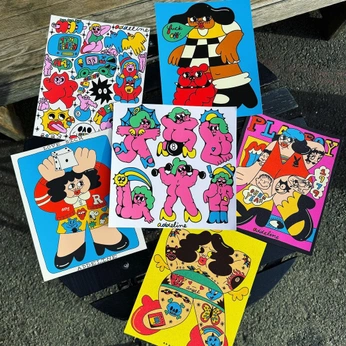 A cover of "illustration concept!^" cluster. The owner is nf0lder. The cluster consists of 4 elements.