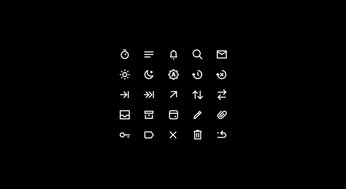 A cover of "icons" cluster. The owner is moritzkindler. The cluster consists of 6 elements.