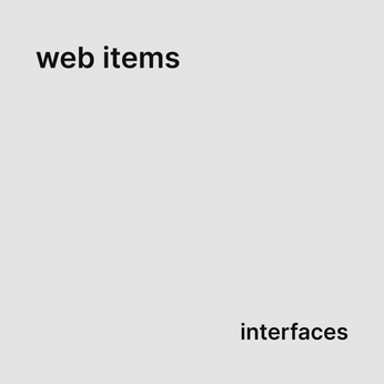 A cover of "Web Items" cluster. The owner is prostiakovart. The cluster description is "Интерфейсы, лучшие практики (десктоп/мобаил)". The cluster consists of 42 elements.