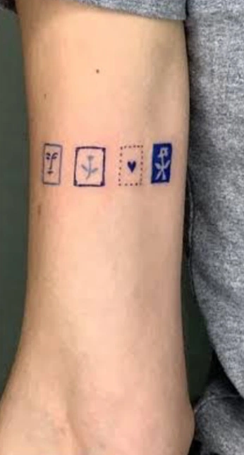 A cover of "tattoo inspo" cluster. The owner is jbtdesigns96. The cluster consists of 8 elements.