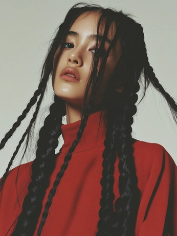 A cover of "Hair - Female - Braids" cluster. The owner is yngchng. The cluster consists of 102 elements.