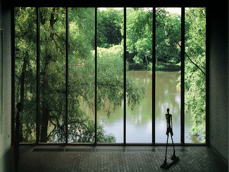A Walking Man sculpture by Alberto Giacometti at the Louisiana Museum of Modern Art in Denmark.