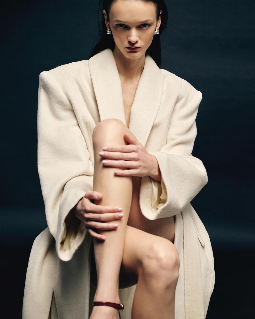 A look from EGO SUM. Makeup and hair by Anastasia Bielousova.