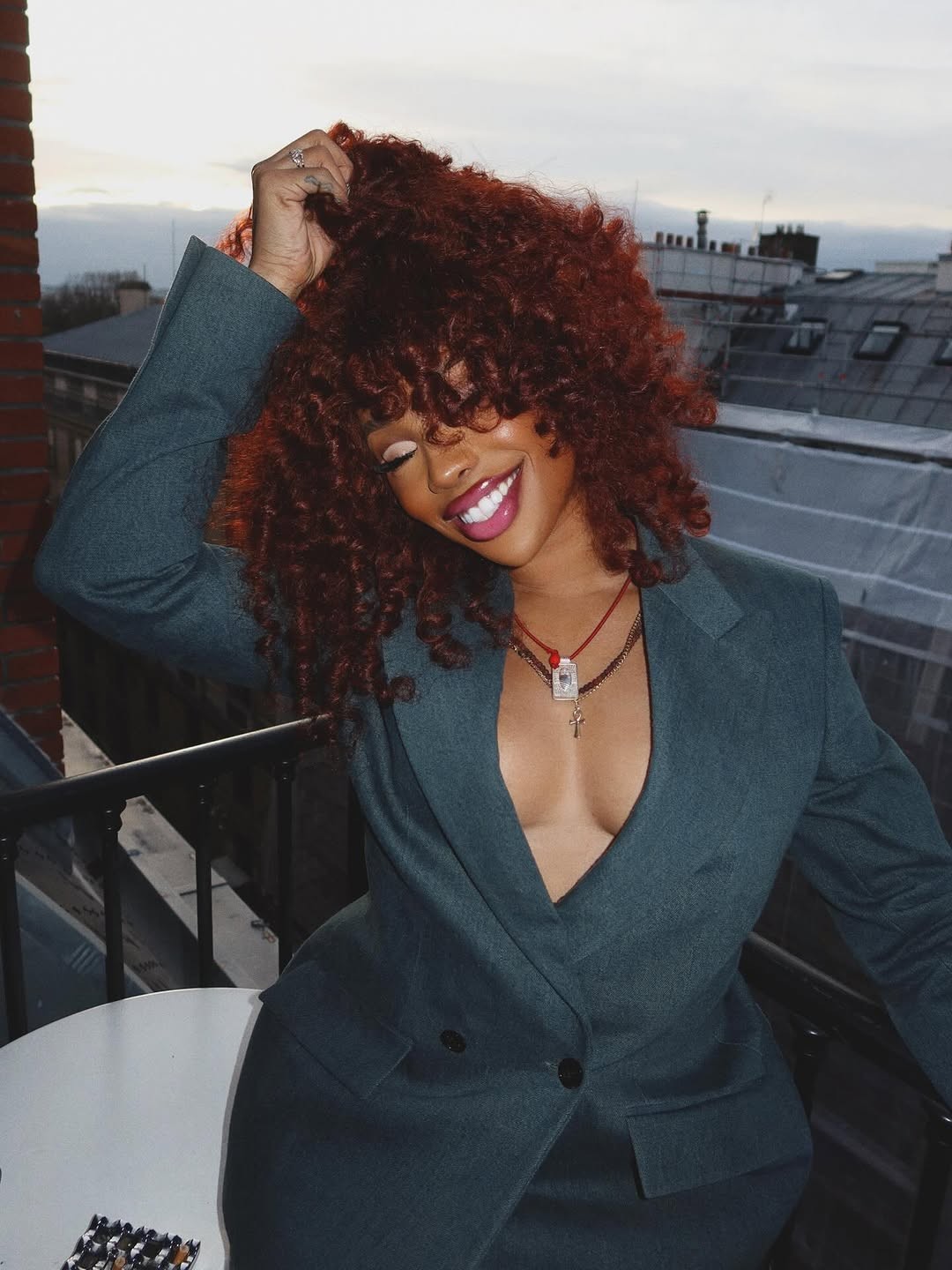 Singer SZA during Paris Fashion Week.