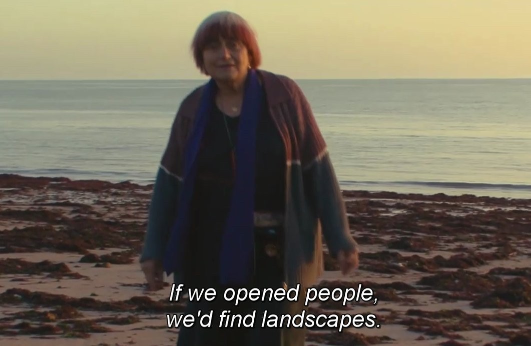 An image uploaded by trialanderror on Feb 12, 2022. May present: flash photography, beaches of agnes, agnès varda, sand, people in nature.