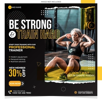 A cover of "Gym Template" cluster. The owner is msdesign.club. The cluster consists of 4 elements.