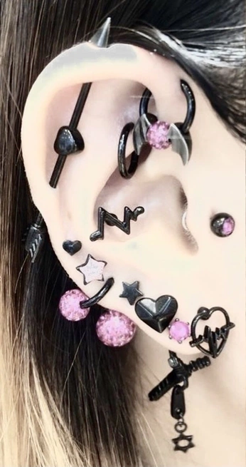 A cover of "piercings" cluster. The owner is finnthehuman157. The cluster consists of 23 elements.