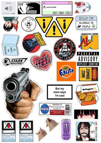 A cover of "stickies" cluster. The owner is ashleighcateline. The cluster consists of 2 elements.