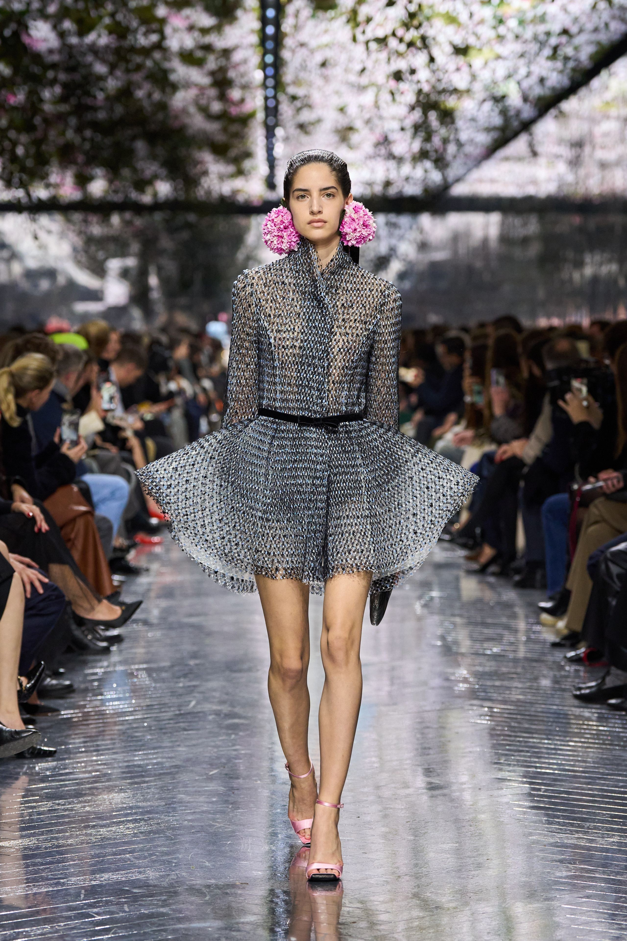 Mona Tougaard in a look from Jonathan Anderson's debut Dior Spring/Summer 2026 Haute Couture collection.